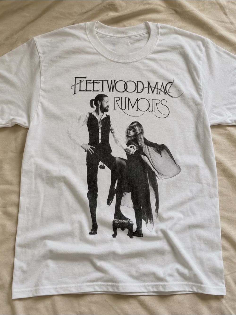 Fleetwood Mac Rumours Shirt, Rock Graphic Tee - White Unisex